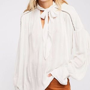 Free People Wishful Moments White Blouse